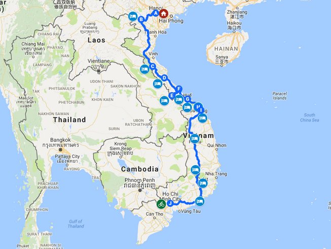 18 Day Motorcycle Tour from Hanoi via Ho Chi Minh Trail